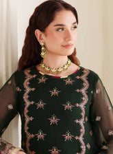 Dua By Alizeh Embroidered Chiffon 3 Piece Unstitched Suit AFB24DV3 D-3029 HOOR